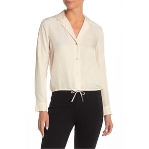 Vince Drawstring Hem Lapel Shirt